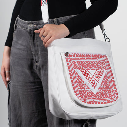 SATCHEL - KUFFIYEH WHITE