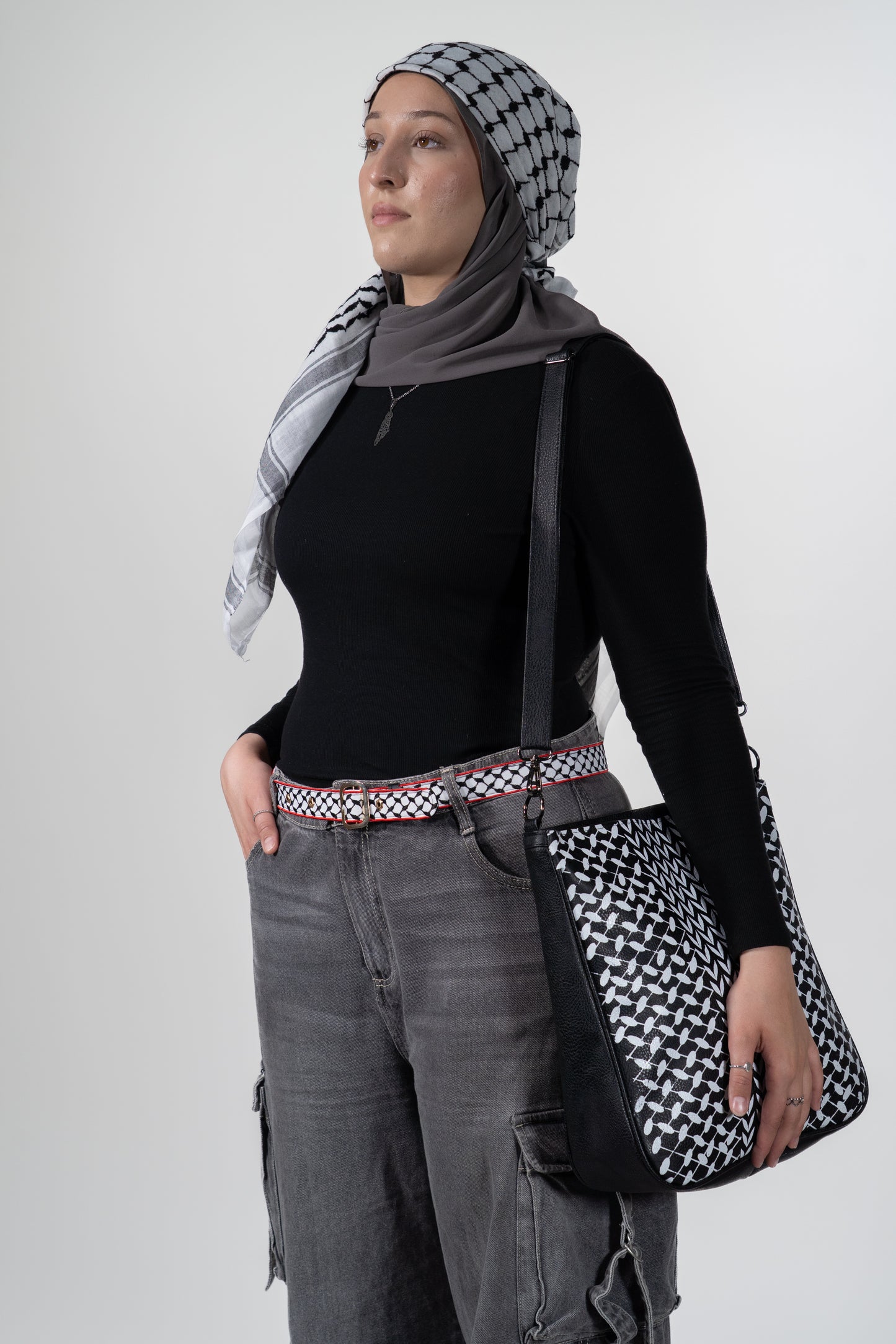 SATCHEL - KUFFIYEH BLACK